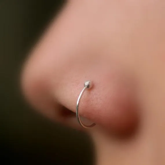 20GA Sterling Silver Bendable Nose Hoop Rings