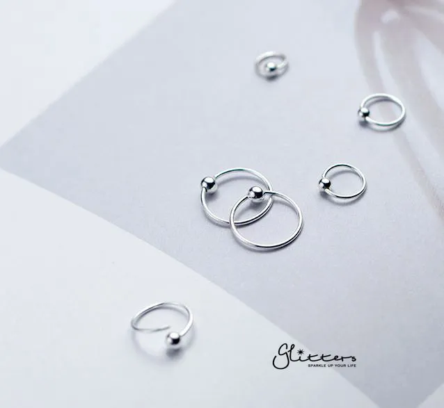 20GA Sterling Silver Bendable Nose Hoop Rings