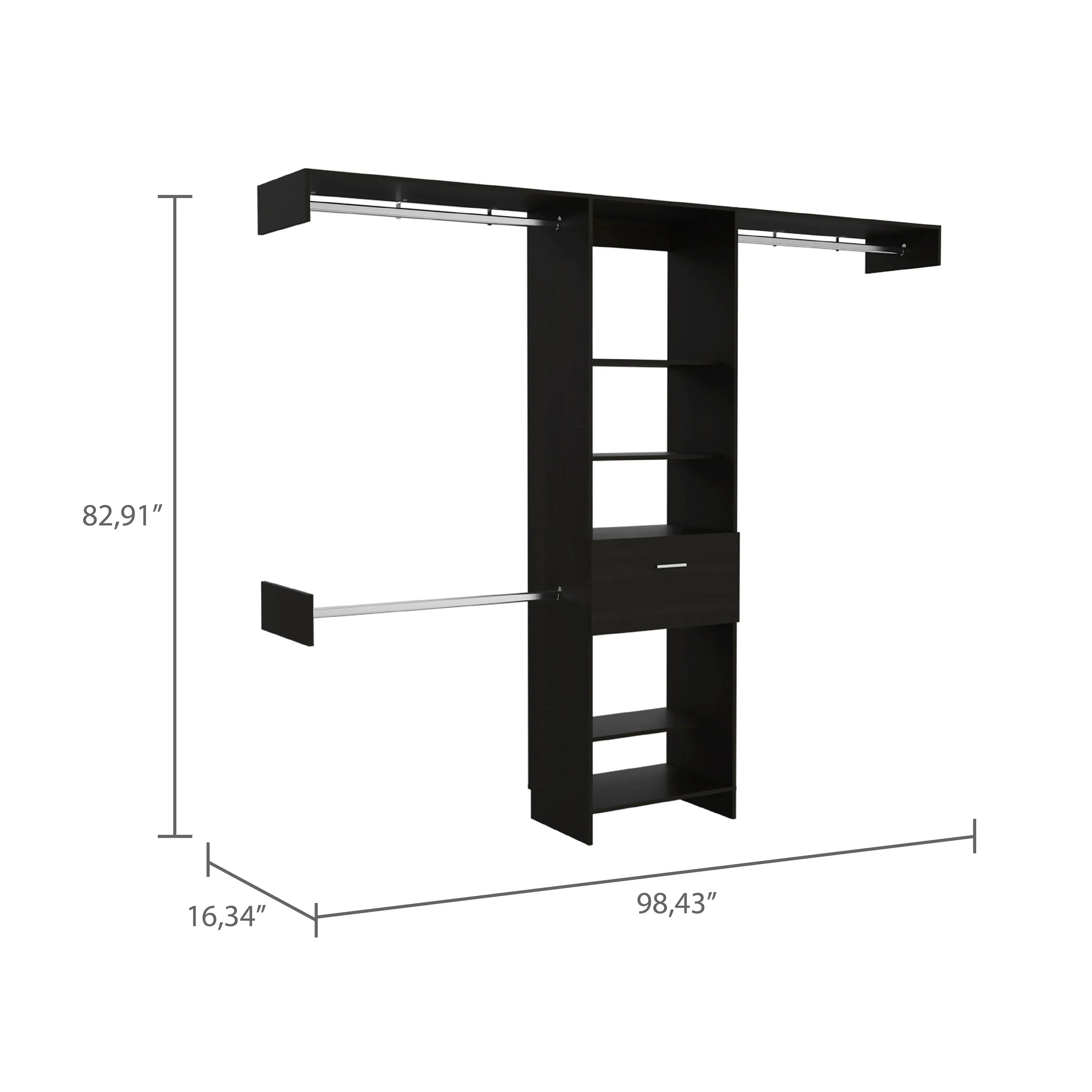 250 Closet System British | Black