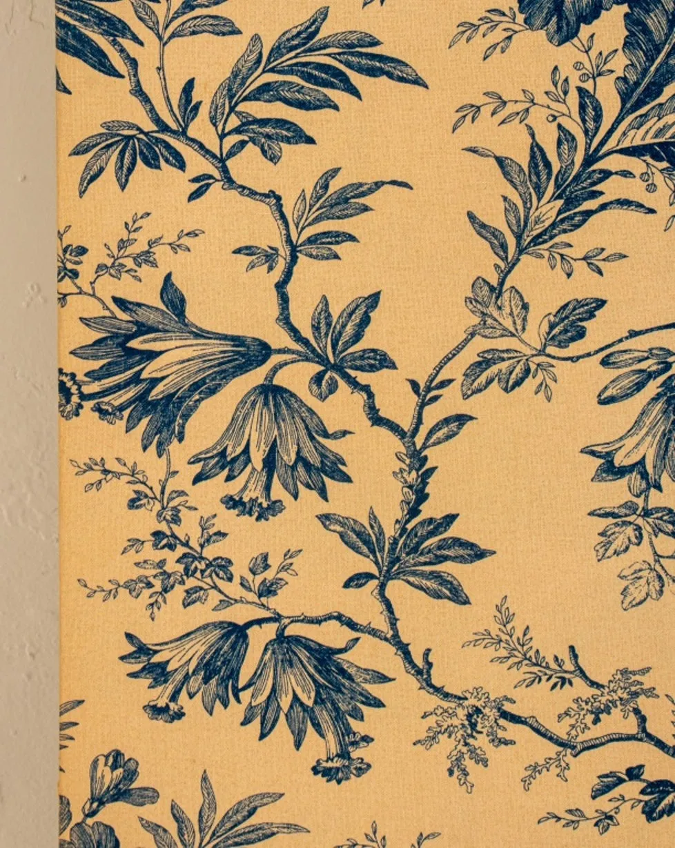 Blue and White Toile de Jouy Upholstered Screen