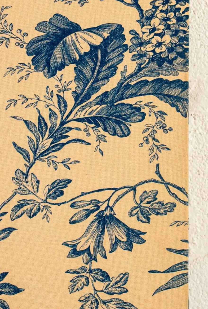 Blue and White Toile de Jouy Upholstered Screen