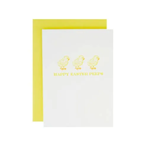 Easter Peeps Letterpress Greeting Card