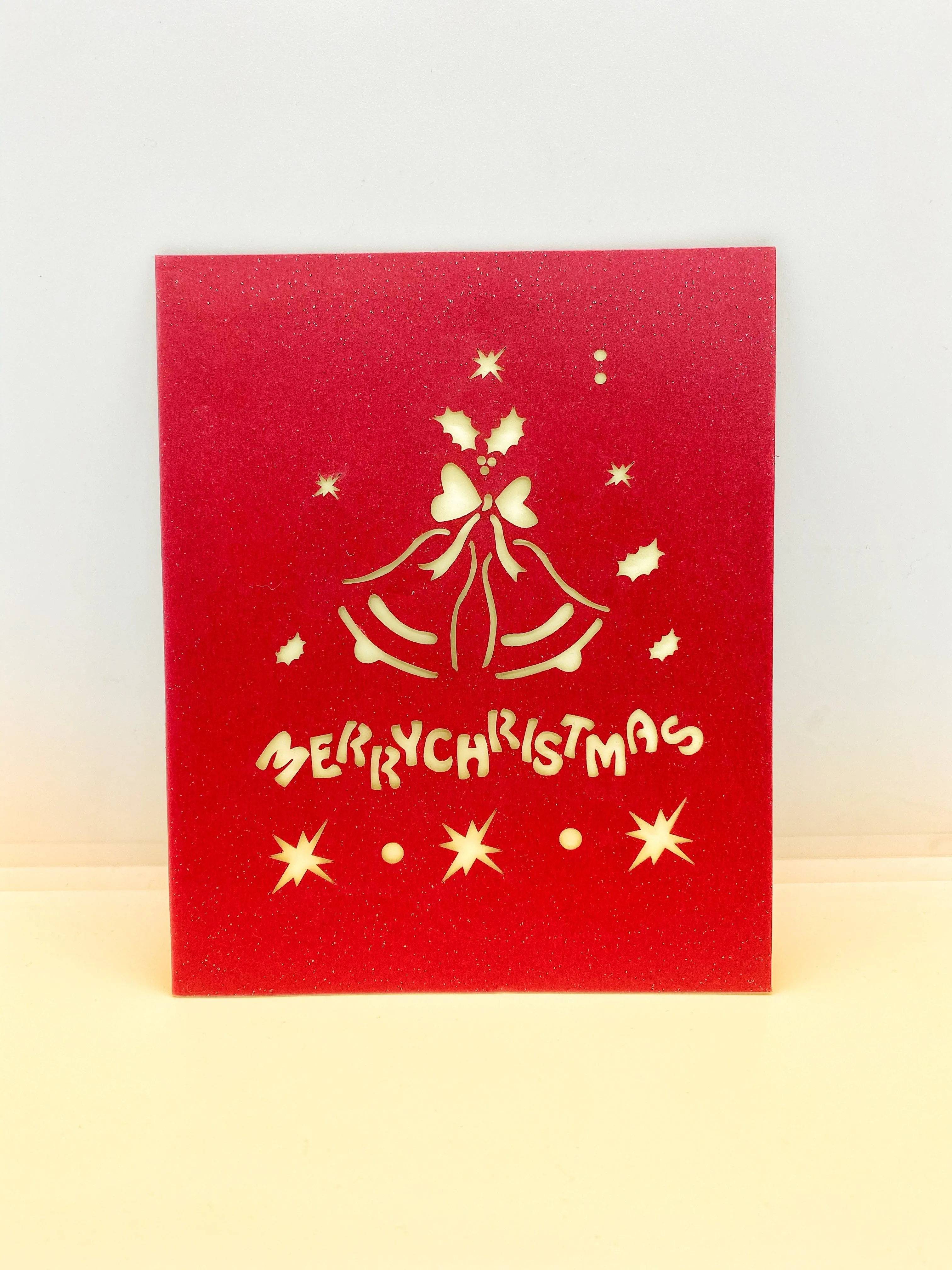 Pop-up Card _ Merry Christmas Red Bell Arch