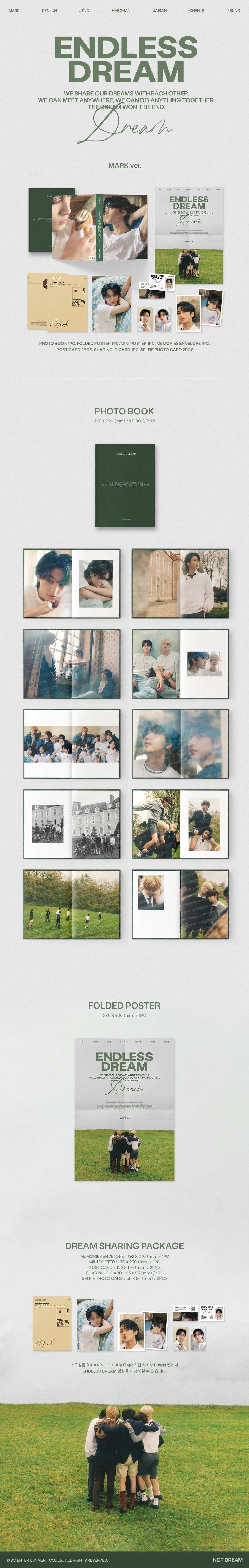 (PRE-ORDER) NCT DREAM - [ENDLESS DREAM] PHOTO BOOK MARK Version