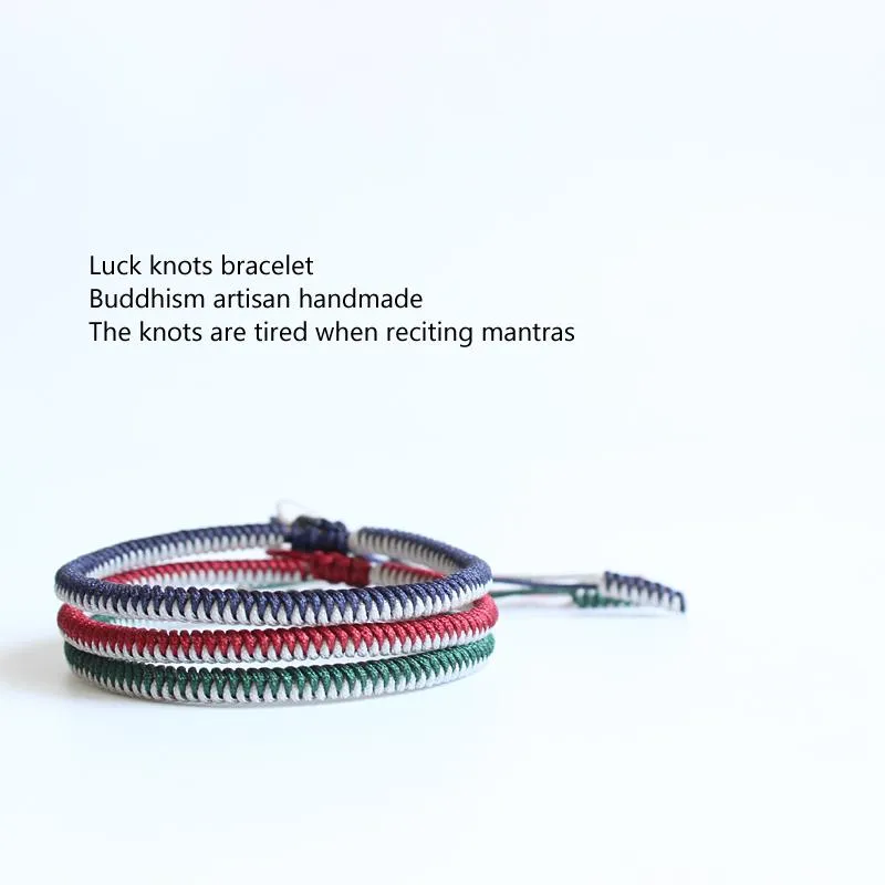 Tibetan Buddhist Handmade Knots Lucky Rope Bracelet