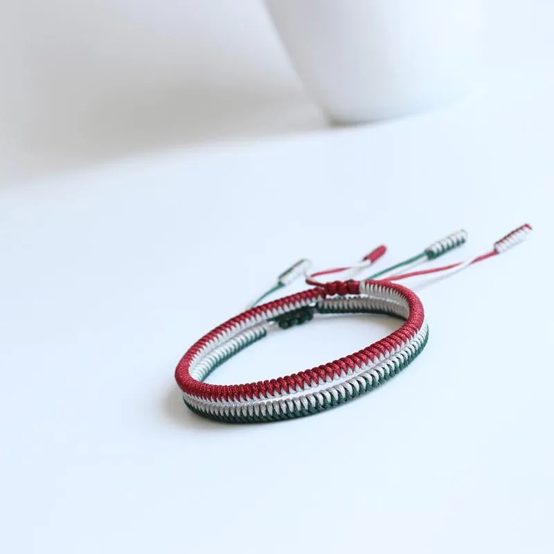Tibetan Buddhist Handmade Knots Lucky Rope Bracelet