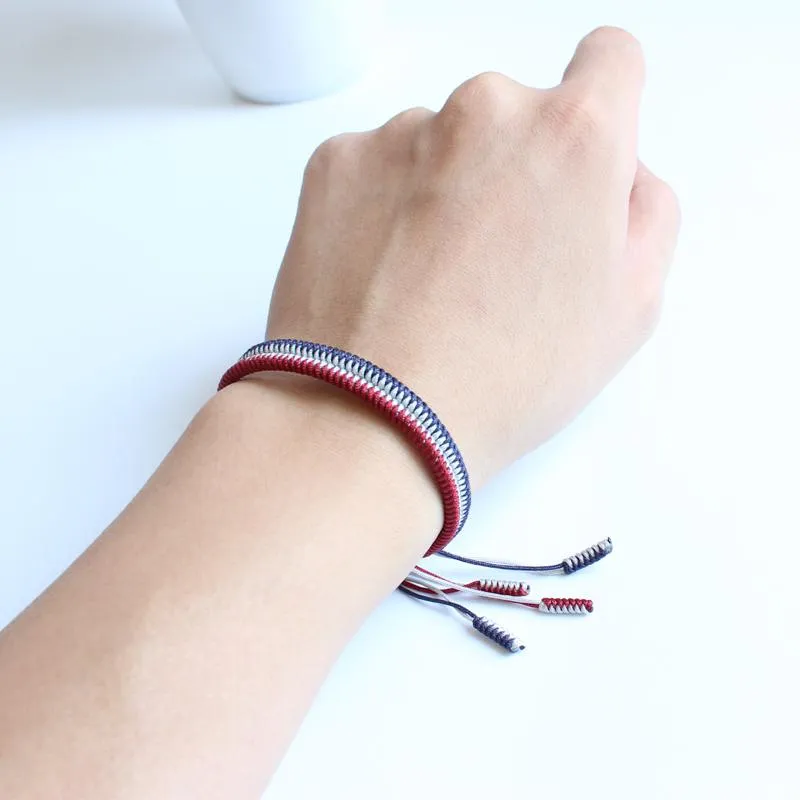 Tibetan Buddhist Handmade Knots Lucky Rope Bracelet