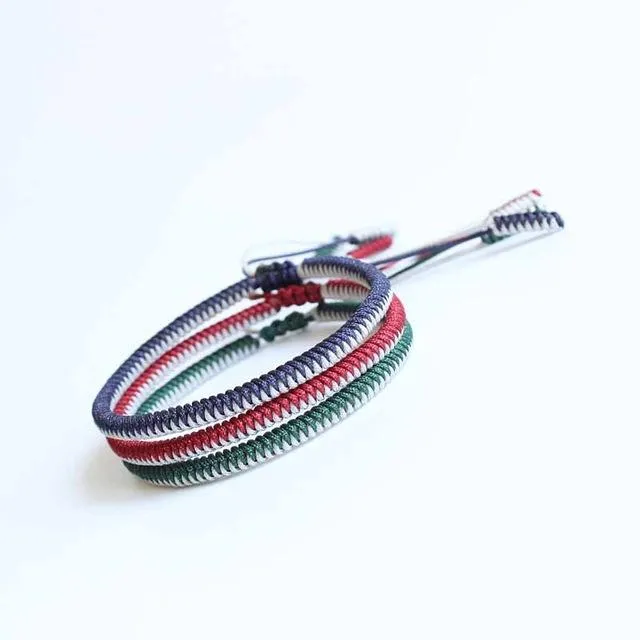 Tibetan Buddhist Handmade Knots Lucky Rope Bracelet