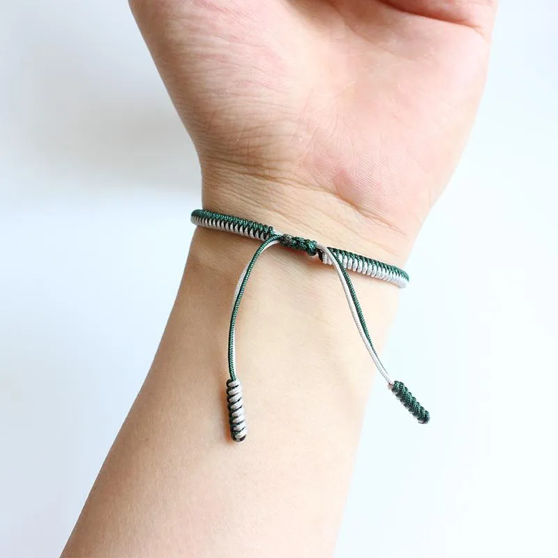 Tibetan Buddhist Handmade Knots Lucky Rope Bracelet