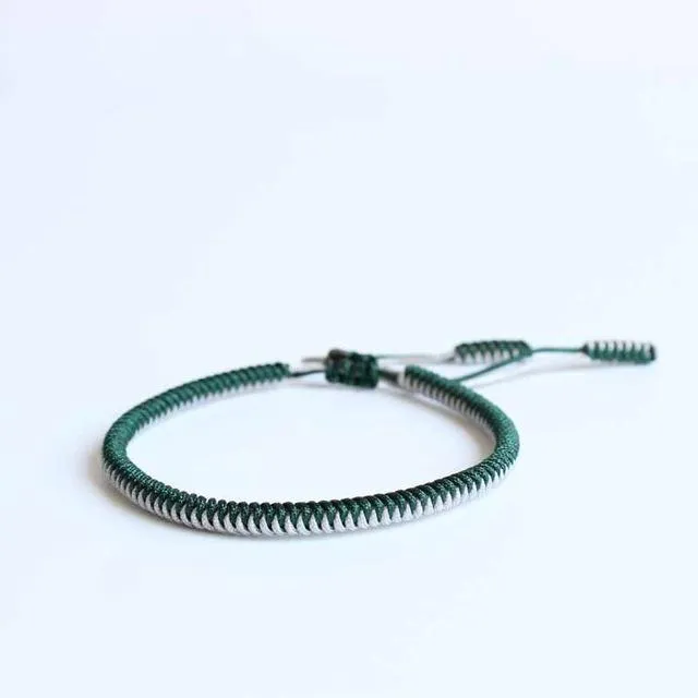 Tibetan Buddhist Handmade Knots Lucky Rope Bracelet