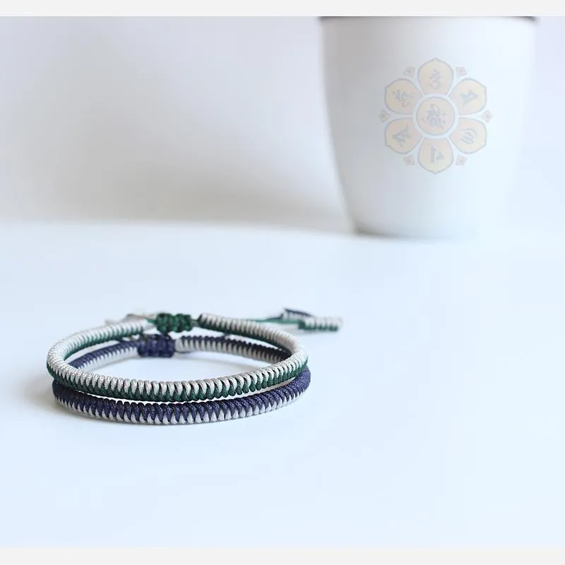 Tibetan Buddhist Handmade Knots Lucky Rope Bracelet