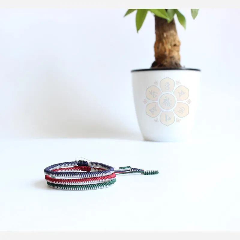 Tibetan Buddhist Handmade Knots Lucky Rope Bracelet